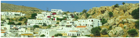 Uitzicht op Lindos